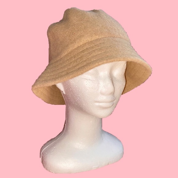 60’s/70’s Vintage Tan Wool Bucket Hat - Picture 2 of 7